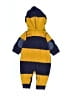 Baby Gap Color Block Blue Long Sleeve Onesie Size 0-3 mo - photo 2