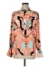 MING WANG Print Orange Long Sleeve Blouse Size M - photo 1