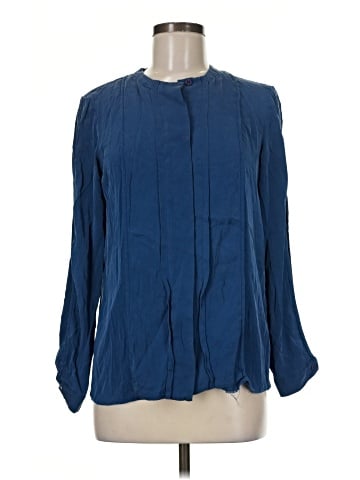 Diane von Furstenberg Long Sleeve Silk Top (view 1)