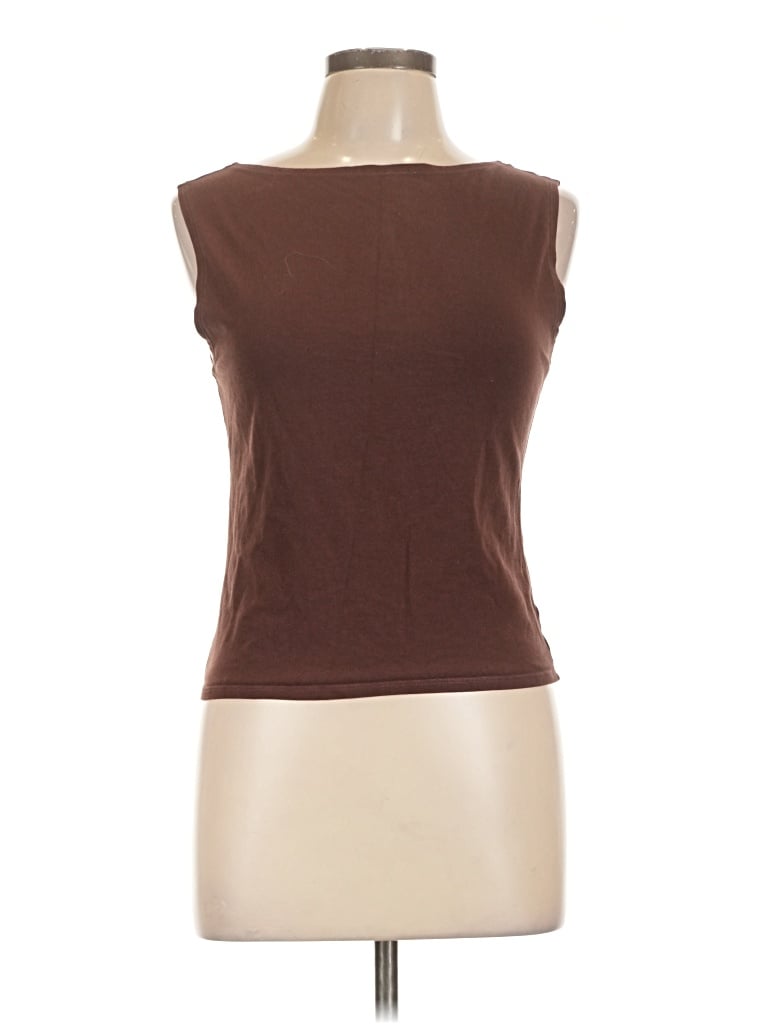 Pre-owned Quince Sleeveless T-shirt In Brown