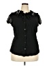 Hell Bunny 100% Viscose Black Short Sleeve Blouse Size 4X - photo 1