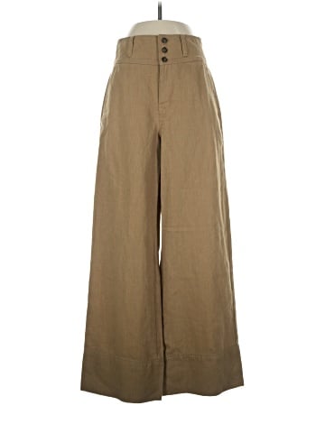 Madewell Button-Front Cuffed Wide-Leg Pants in Travel Linen-Blend (view 1)