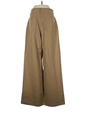 Madewell Button-Front Cuffed Wide-Leg Pants in Travel Linen-Blend (view 2)