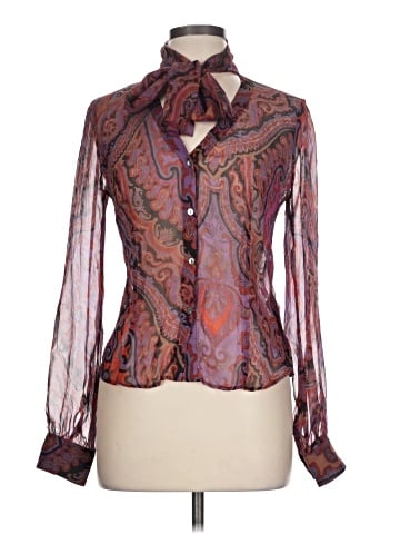 Laundry Long Sleeve Silk Top (view 1)