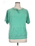 Green Tea Teal Short Sleeve Top Size XL - photo 1