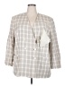 Casual Corner 100% Rayon Checkered-gingham Ivory Blazer Size 24w - photo 1