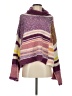 Impressions Color Block Purple Poncho Size S - photo 1