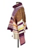 Impressions Color Block Purple Poncho Size S - photo 5
