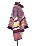 Impressions Color Block Purple Poncho Size S - photo 4