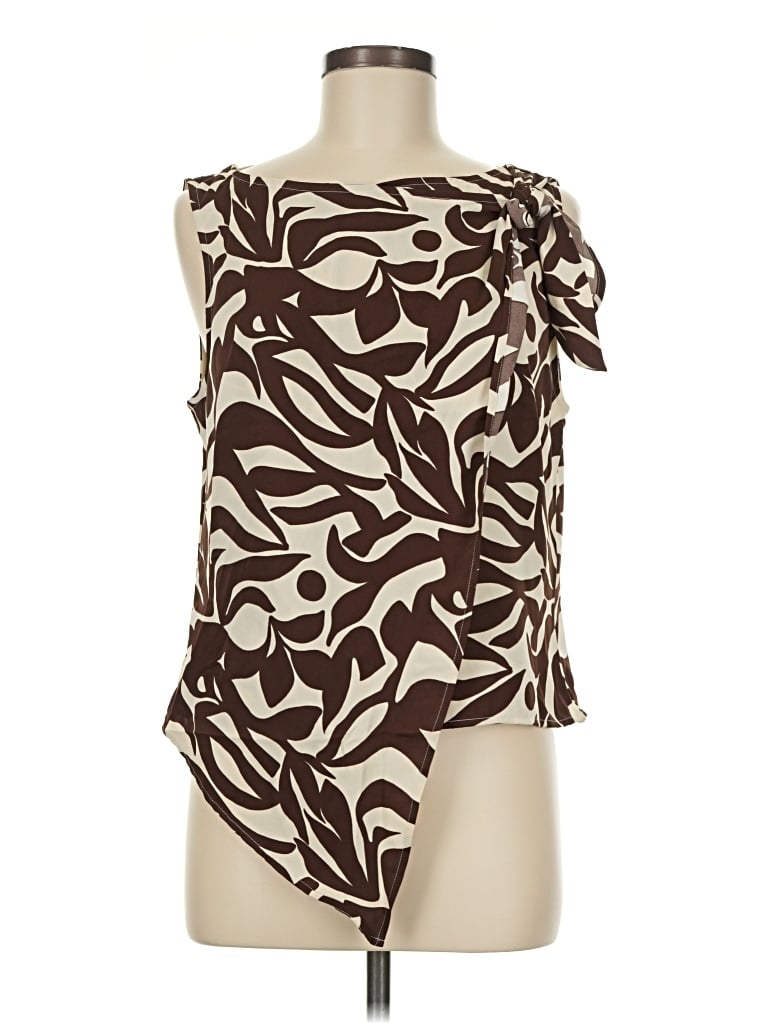 Abercrombie & Fitch Sleeveless Blouse In Brown