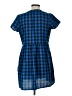Volcom 100% Cotton Plaid Blue Casual Dress Size 10 - photo 2