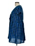 Volcom 100% Cotton Plaid Blue Casual Dress Size 10 - photo 5