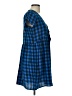 Volcom 100% Cotton Plaid Blue Casual Dress Size 10 - photo 4