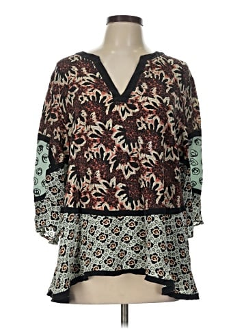 ETRO 3/4 Sleeve Silk Top (view 1)
