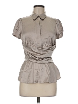 Bcbgmaxazria Short Sleeve Silk Top