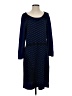 Nine West Chevron-herringbone Blue Casual Dress Size P (petite) - photo 1
