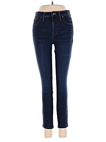 Madewell 9" Mid-Rise Skinny Jeans in Larkspur Wash: TENCEL&trade; Denim Edition (view 1)