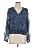Lucky Brand Blue Long Sleeve Blouse Size M - photo 1
