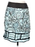 Etcetera 100% Cotton Graphic Blue Casual Skirt Size 4 - photo 2