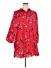 Ellos 100% Polyester Red 3/4 Sleeve Blouse Size 24 - photo 1