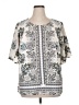 Roz & Ali 100% Polyester Ivory Short Sleeve Blouse Size 1X - photo 1