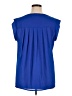 Pleione 100% Polyester Blue Short Sleeve Top Size XL - photo 2