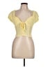 Love Tree Yellow Short Sleeve Top Size L - photo 1