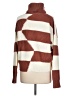 Hem & Thread 100% Acrylic Stripes Brown Turtleneck Sweater Size L - photo 2