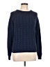 Lands' End Chevron-herringbone Blue Pullover Sweater Size L - photo 1