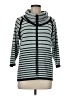 Per Se Stripes Blue Silk Cardigan Size M - photo 1