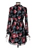 Ann Taylor LOFT 100% Polyester Paisley Black Casual Dress Size 2 Petite - photo 2