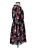 Ann Taylor LOFT 100% Polyester Paisley Black Casual Dress Size 2 Petite - photo 4