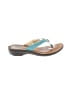 Ugg 100% Leather Teal Flip Flops Size 8 - photo 1