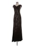 Eliza J 100% Polyester Black Brown Cocktail Dress Size 2 - photo 1
