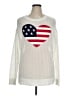 Lane Bryant 100% Cotton Hearts Ivory Pullover Sweater Size 14 - 16 Plus - photo 1