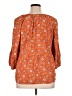 DR2 100% Rayon Orange 3/4 Sleeve Blouse Size XL - photo 2