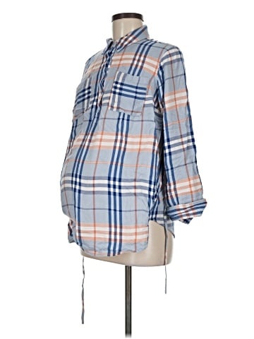 Isabel Maternity 3/4 Sleeve Button-Down Shirt (view 1)