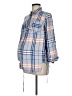 Isabel Maternity 100% Rayon Blue 3/4 Sleeve Button-Down Shirt Size Med Maternity - photo 1