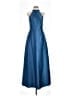 Alfred Sung 100% Polyester Solid Blue Cocktail Dress Size 4 R - photo 1