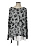 Simply Vera Vera Wang Floral Silver Gray Pullover Sweater Size L (estimated) - photo 1