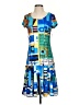 Atelier Graphic Blue Casual Dress Size XS - photo 1