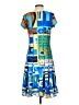 Atelier Graphic Blue Casual Dress Size XS - photo 2
