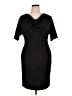 Kasper Solid Black Cocktail Dress Size 14 - photo 1