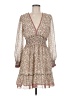 Max Studio 100% Polyester Hearts Brown Cocktail Dress Size M - photo 1