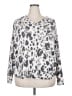 White Birch Animal Print Silver Pullover Sweater Size 3X - photo 1