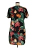 Shein 100% Polyester Tropical Black Casual Dress Size XL - photo 2
