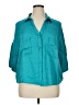 Primark Teal 3/4 Sleeve Button-Down Shirt Size 14 - photo 1