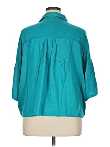 Primark 3/4 Sleeve Button-Down Shirt (view 2)