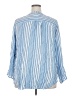 Indigo Rose Stripes Blue 3/4 Sleeve Button-Down Shirt Size 3X - photo 2