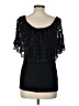 Thalia Sodi Black Short Sleeve Blouse Size L - photo 2